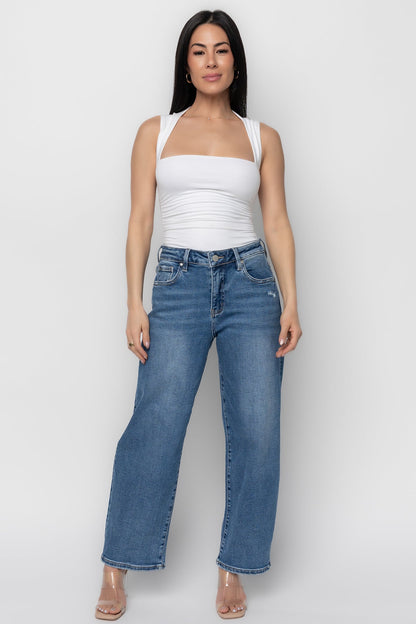 Baltic Born - Lumi High Rise Crop Barrel Jeans