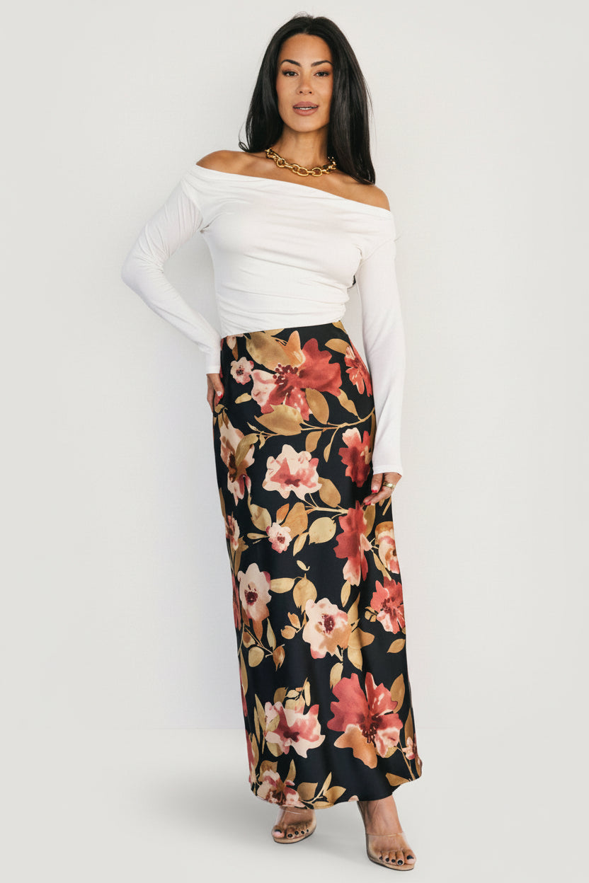 Baltic Born - Cosette Satin Midi Skirt