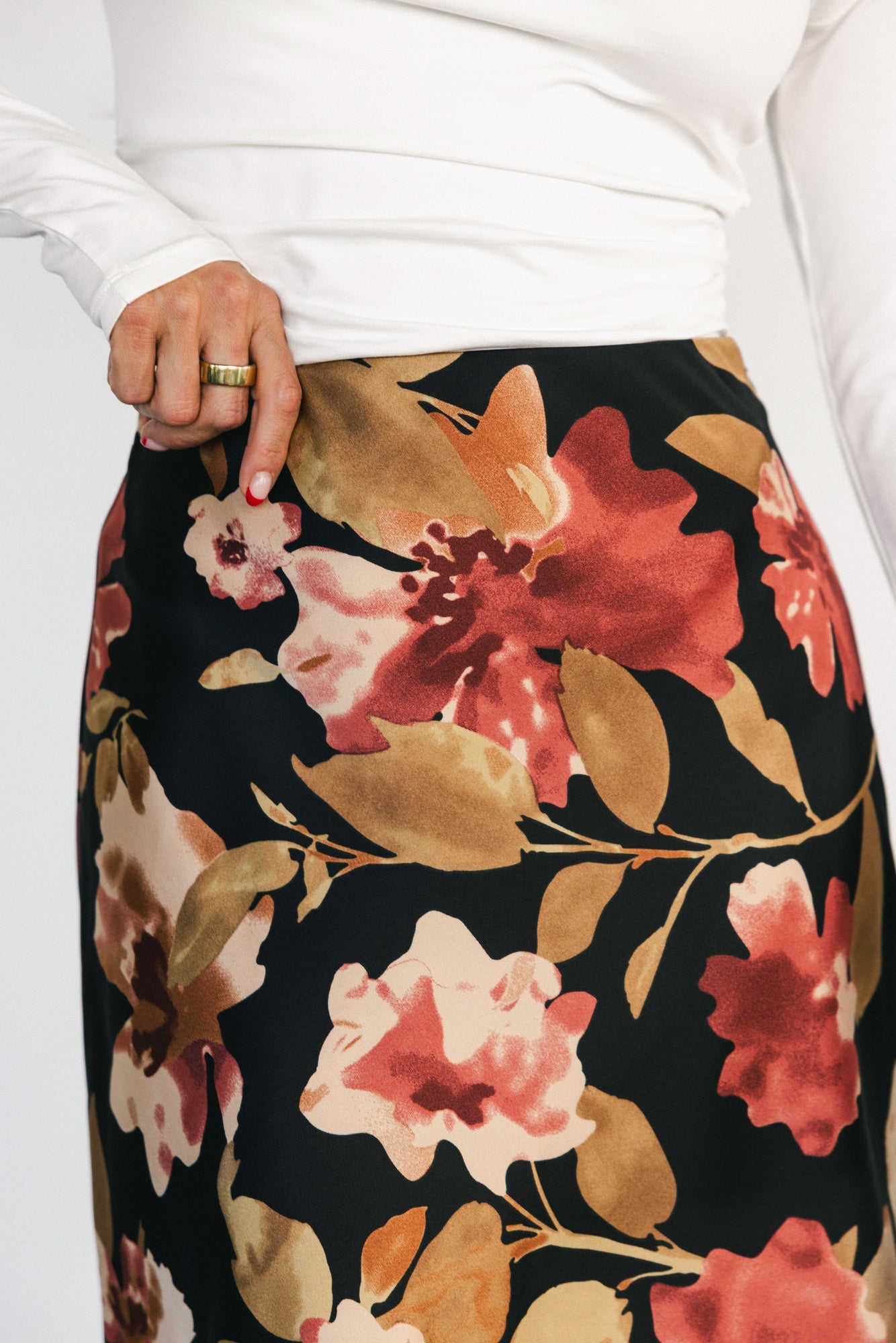 Baltic Born - Cosette Satin Midi Skirt