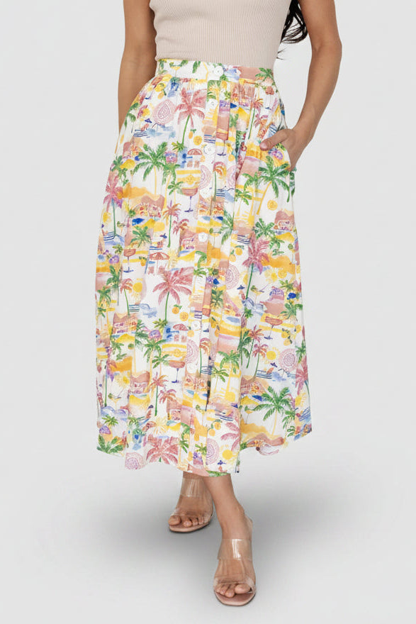 Baltic Born - Gigi Button Midi Skirt