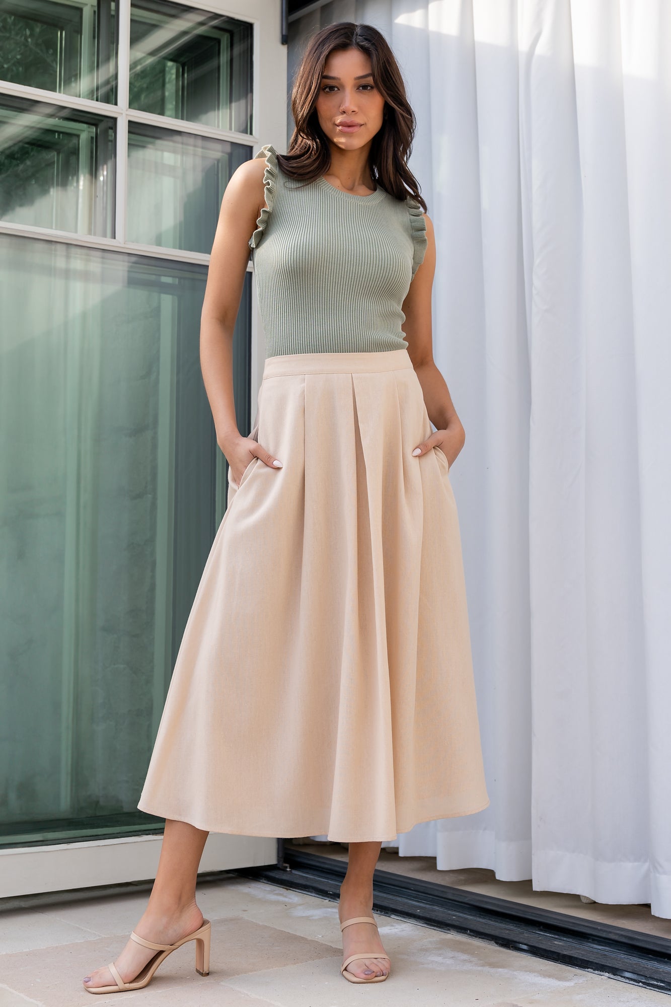 Baltic Born - Katie Pleated Midi Skirt