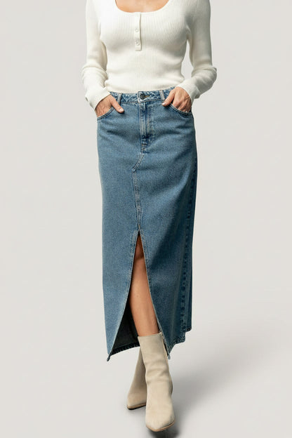 Baltic Born - Aleksa Denim Midi Skirt