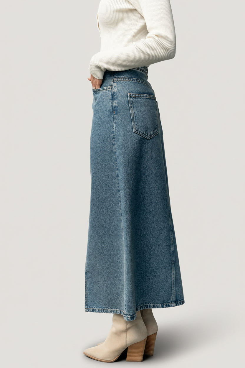 Baltic Born - Aleksa Denim Midi Skirt