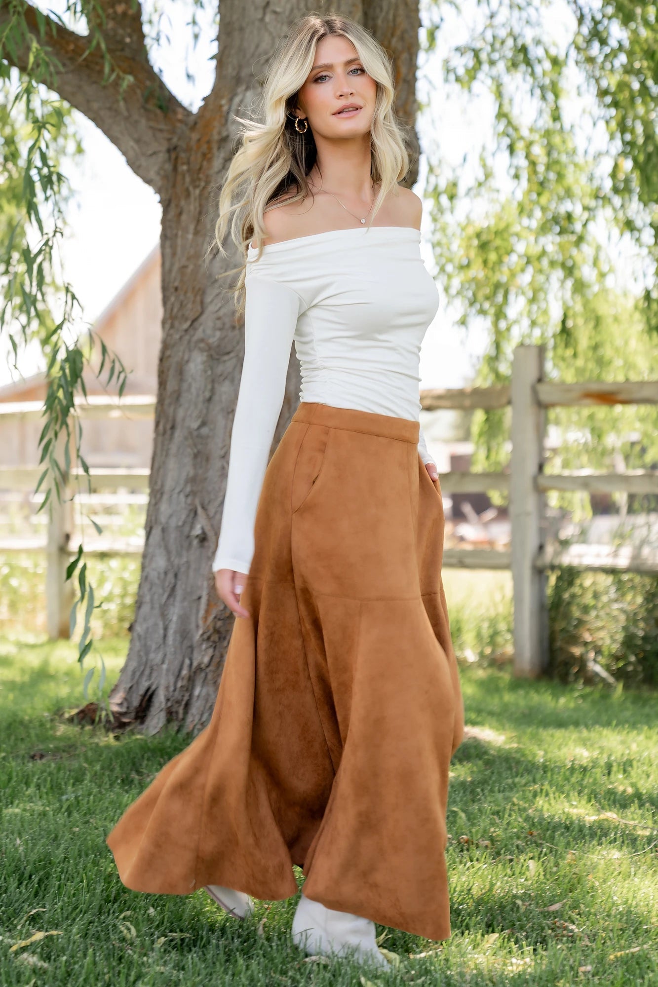 Baltic Born - Tona Faux Suede Skirt
