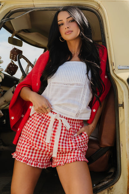 Baltic Born - Hope Ruffle Hem Gingham Shorts
