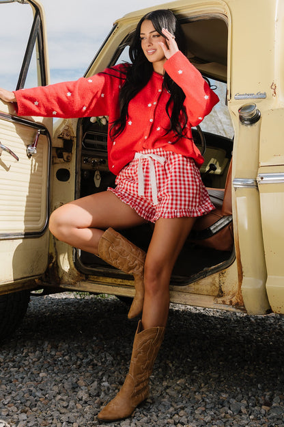 Baltic Born - Hope Ruffle Hem Gingham Shorts