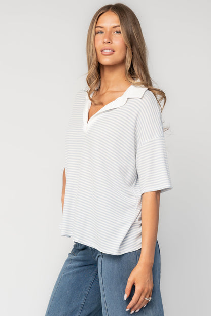 Baltic Born - Billie Open Collar Top