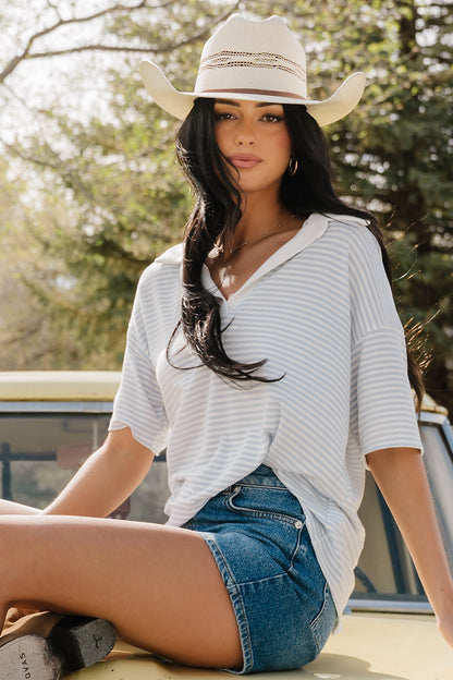 Baltic Born - Billie Open Collar Top